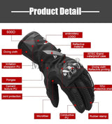 Winter Waterproof Touchscreen Motorcycle Gloves