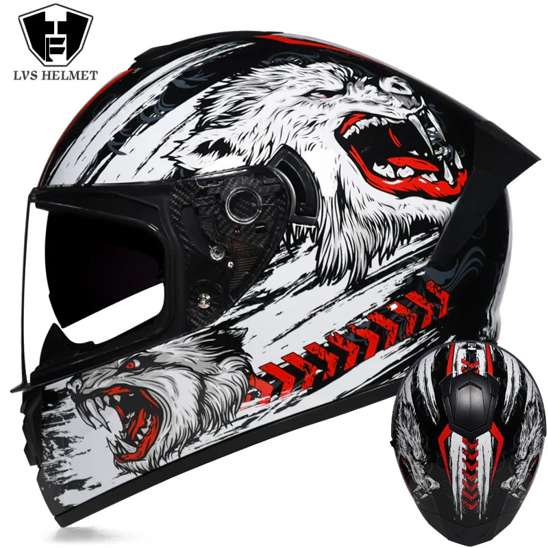 Full Face Double Visor Motorcycle Helmet