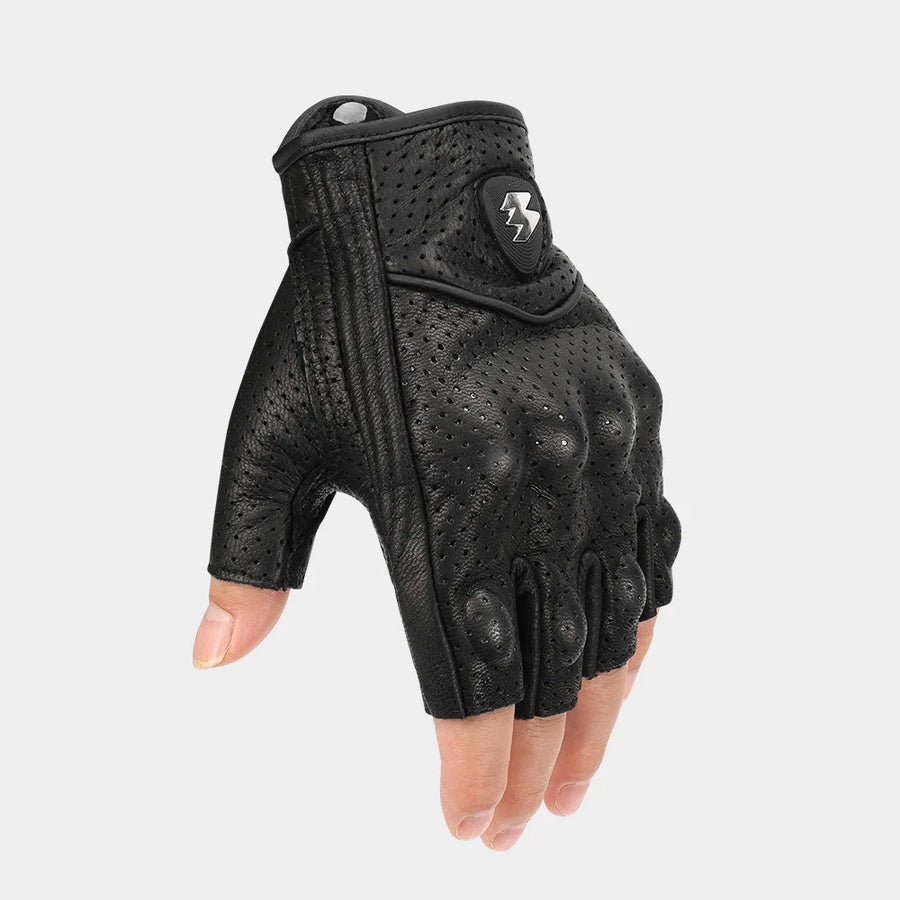 Rebel Half-Finger Leather Gloves