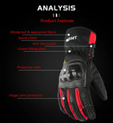 Winter Waterproof Touchscreen Motorcycle Gloves