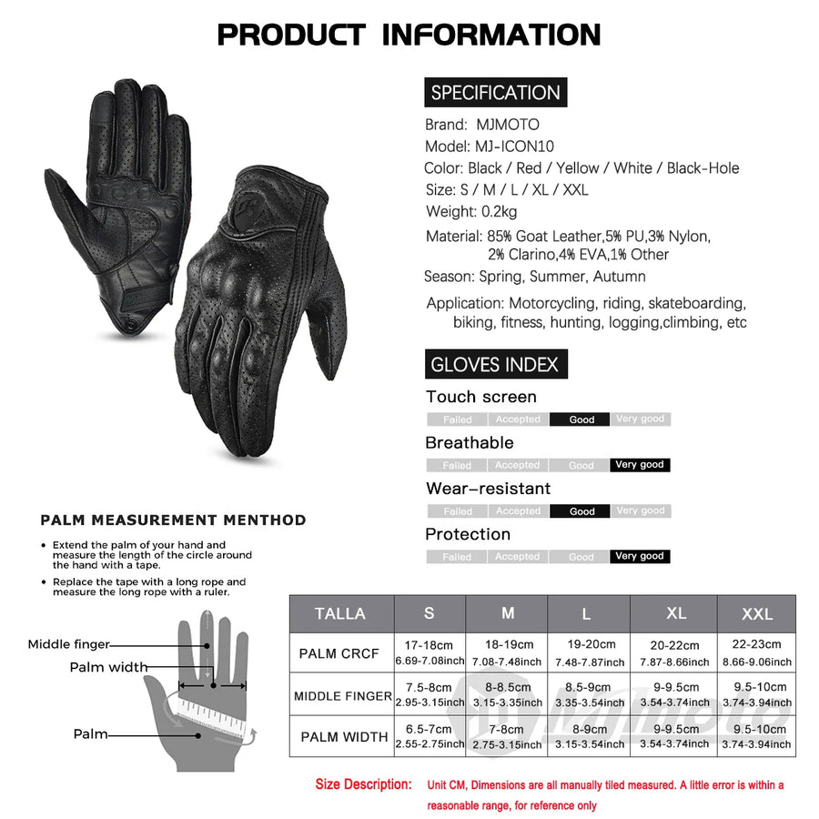 Classic Retro Leather Gloves