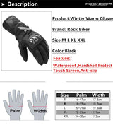Winter Waterproof Touchscreen Motorcycle Gloves