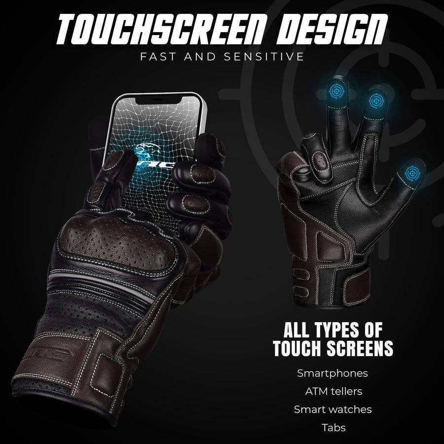 Ninja Leather Riding Gloves