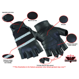 Traditional Fingerless Motorcycle Gloves