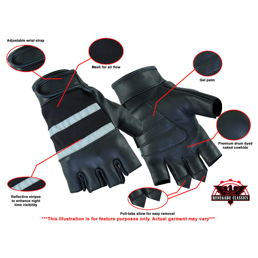 Traditional Fingerless Motorcycle Gloves