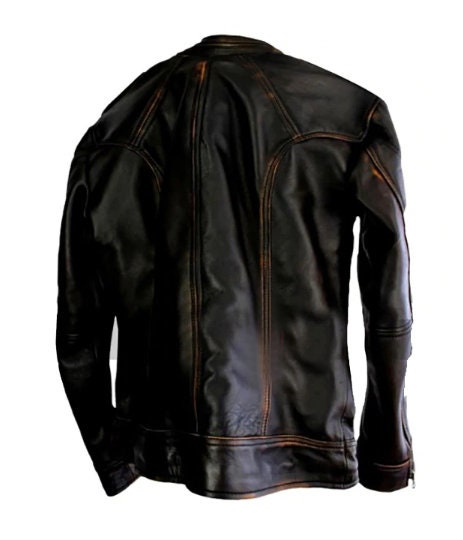 Vintage Brown Cafe Racer Jacket