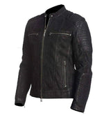 Cafe Racer Distressed Leather Jacket