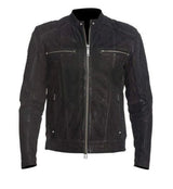 Cafe Racer Distressed Leather Jacket