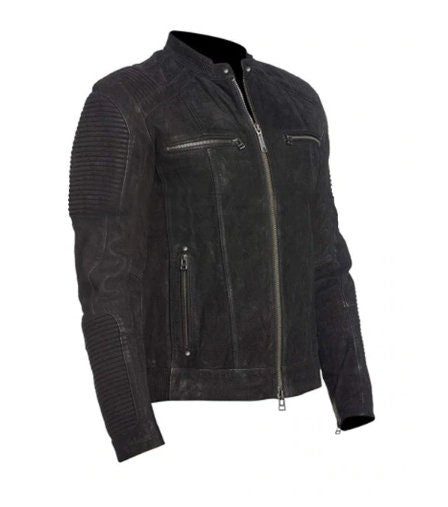 Cafe Racer Distressed Leather Jacket