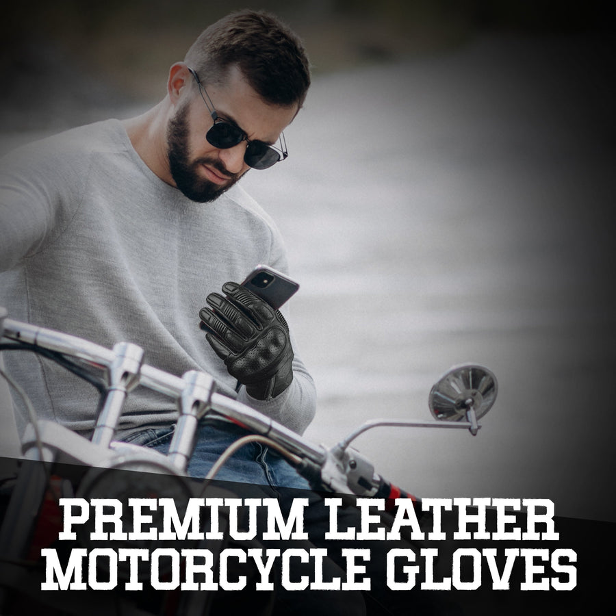 Olympus Touring Leather Gloves