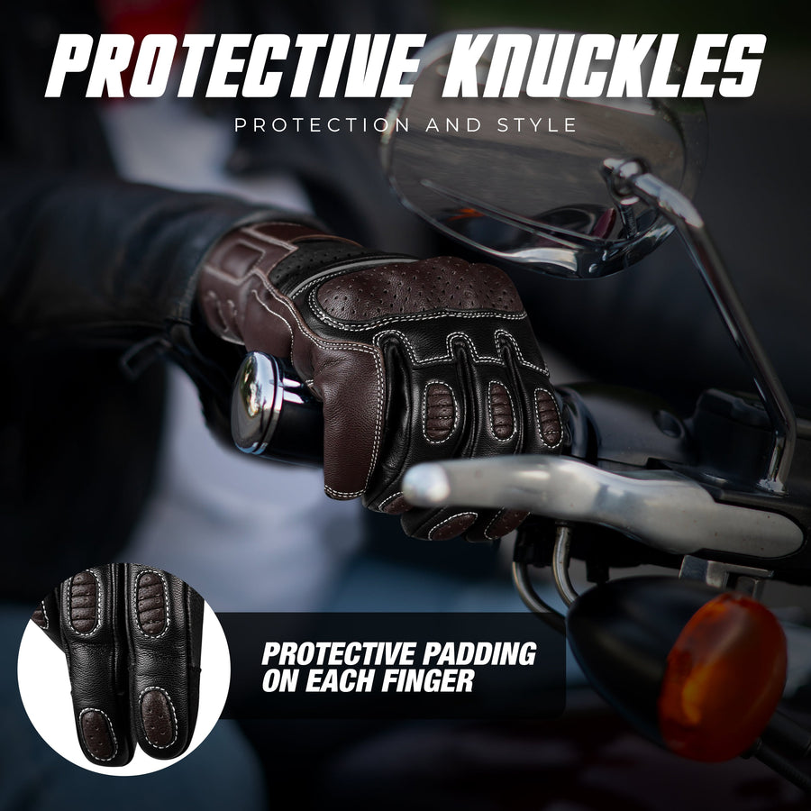 Ninja Leather Riding Gloves