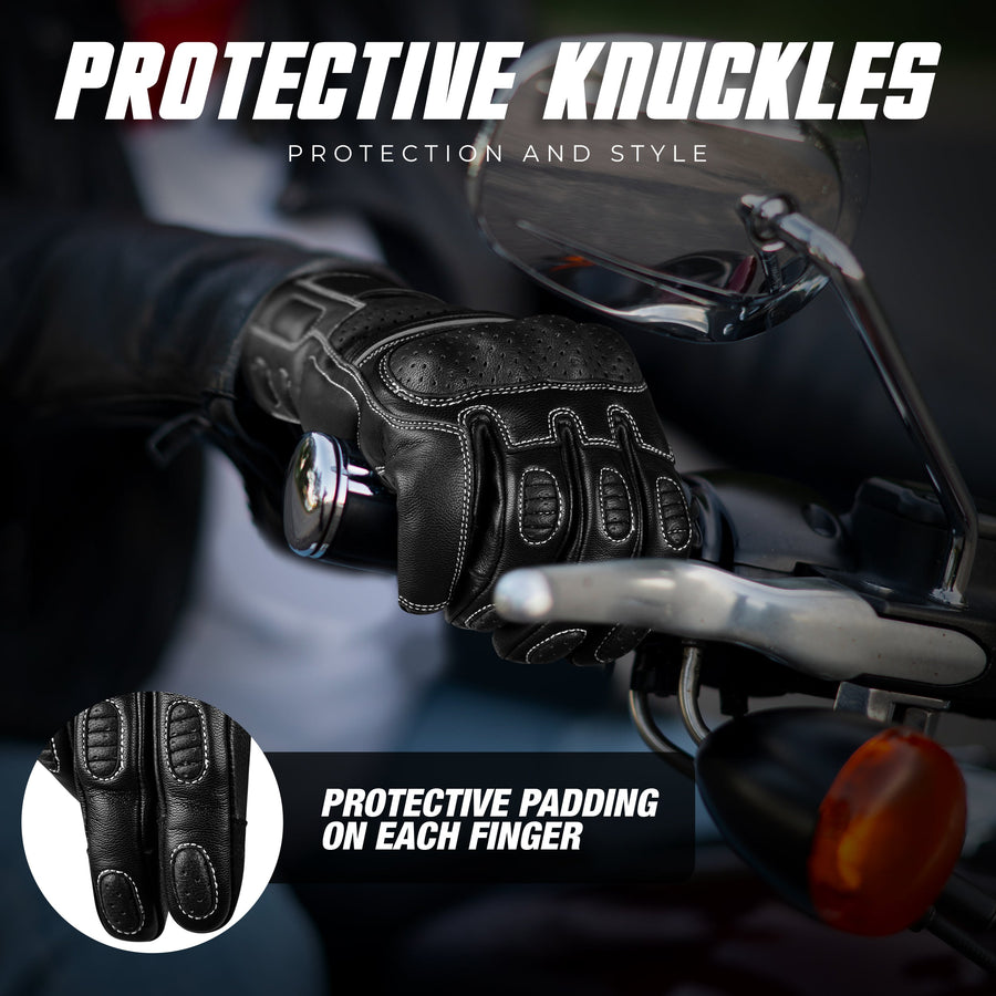 Ninja Leather Riding Gloves