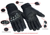Leather/Textile Performance Motorcycle Gloves