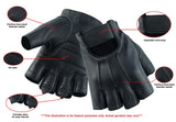 Men's Hardy Deer Skin Fingerless Motorcycle Gloves