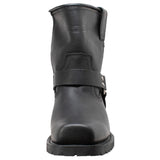 Strikewalk Men's leather motorcycle boots - Black