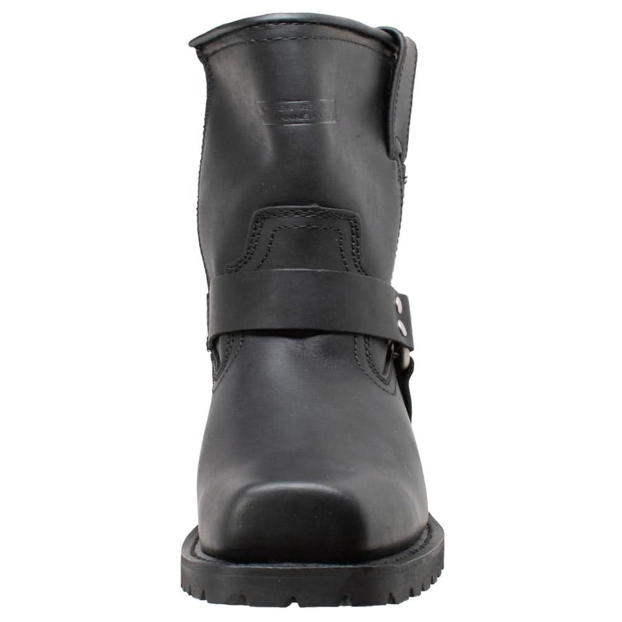Strikewalk Men's leather motorcycle boots - Black