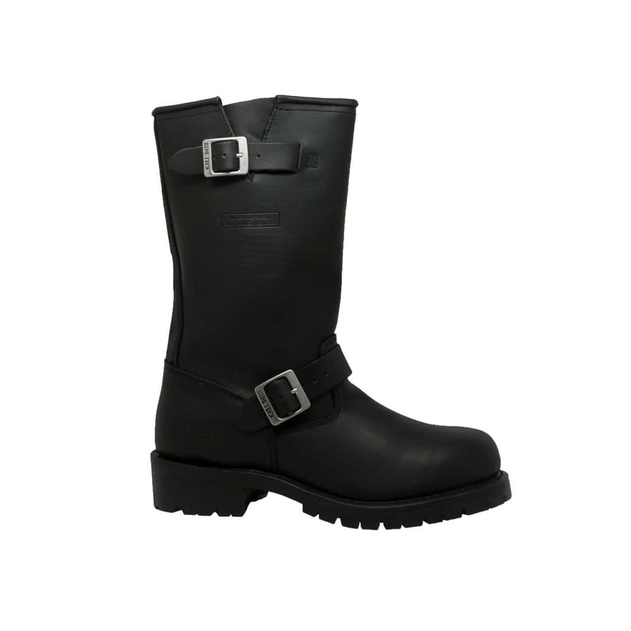 Shadowstep Men's Black leather motorcycle boots