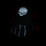 Reflective Skull Fingerless Motorcycle Gloves
