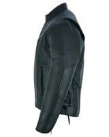 Vented Side-Lace Leather Jacket