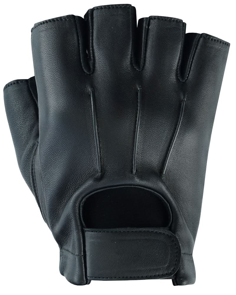 Men's Hardy Deer Skin Fingerless Motorcycle Gloves