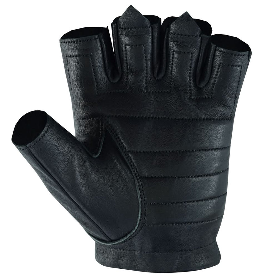 Men's Hardy Deer Skin Fingerless Motorcycle Gloves